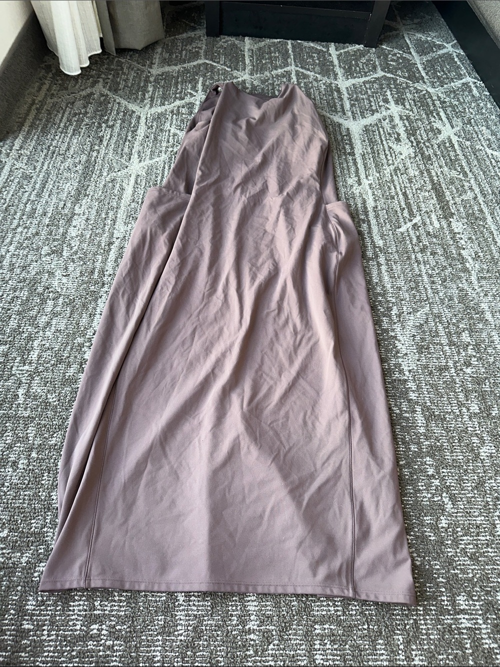 Sleeveless Dusty Mauve/Brown Midi Shift Dress